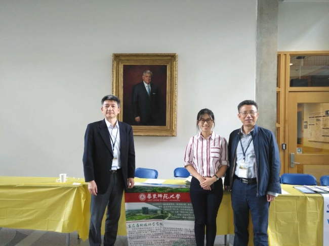 与在昆山杜克大学工作的刘冬惠员工交流